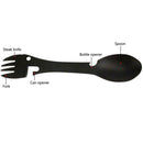 3pcs 5 in 1 Outdoor Spork Stainless Steel Spoon Fork Bottle Can Opener Tool