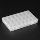 21 Slots Plastic Clear Manicure Accessory Storage Box Case Beads Organizer
