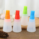 Silicone Oil Bottle with Brush Grill Liquid Oil Pastry Kitchen Baking BBQ Tool