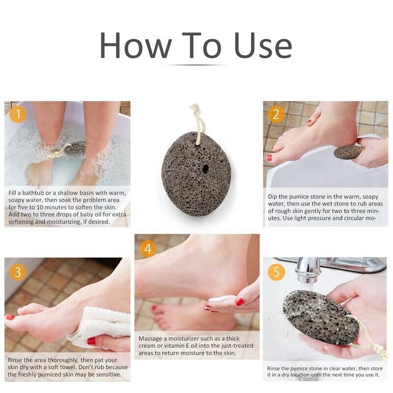 Lava Pumice Stone For Foot Scrubber, Foot Pumice To Remove Dead Skin (Rando X6G1