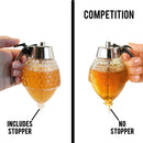 Clear Honey Syrup Dispenser Acrylic Kitchen Holder Pot Container ^