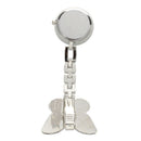 Pink Bowknot Quartz Movement Clip Nurse Brooch Fob Tunic Pendant Watch