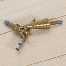 3Pcs Titanium Step Drill Bits HSS Wood Power Tools 3-12mm 4-12mm 4-20mm