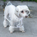 Fashion Pet Clothes Dog Raincoat Transparent Rain Coat Waterproof Pets Rain Q5L6