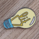 Cartoon Light Bulb Brooch Pin Enamel Brooch Corsage Jacket Badge Jewelry Gift 3C