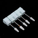 5 Pcs Ceramic Nail Drill Bits Less Dust Acrylic Nail File Drill Bit for Manicure
