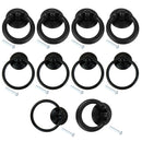 10Pcs Retro Door Drawer Furniture Pull Handle Cabinet Cupboard Locker Knob Black