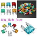 120Pcs Micro Mini Blade Fuses Assorted Kit Car Auto Truck SUV Low Profile 5-30A
