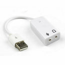External USB2.0 Virtual 7.1 Channel Audio Sound Card White Converter Adapter New