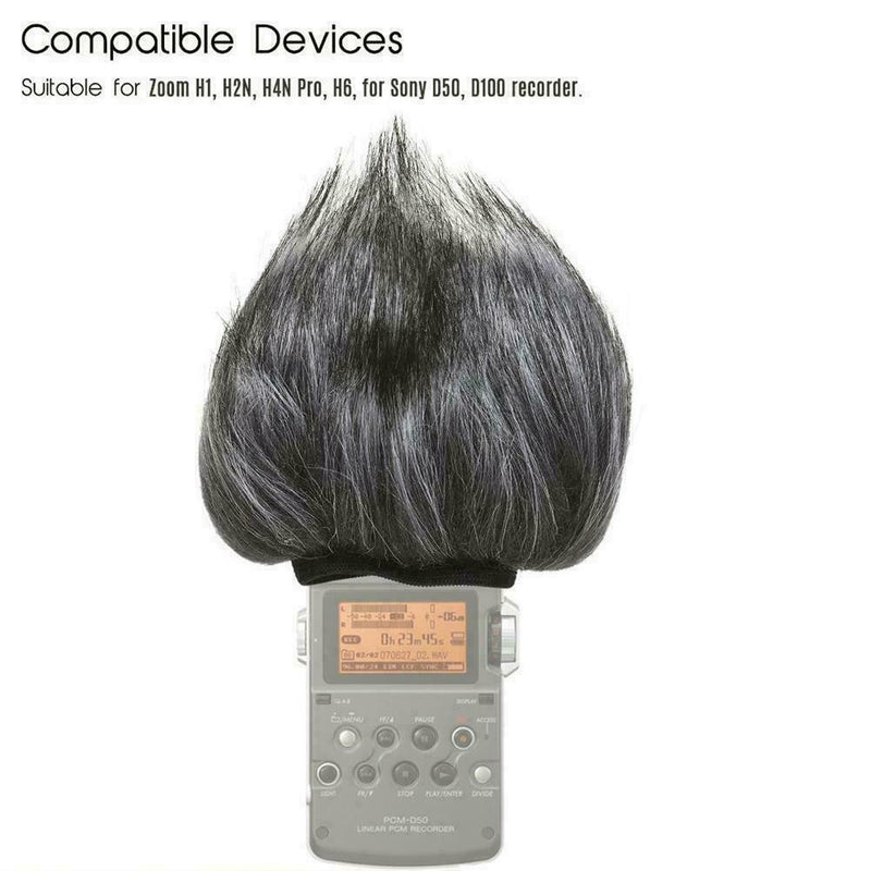 1 X Voice Recorder Windproof Fur Sleeve For Zoom H5 Recorder Handheld Video D7X6