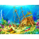 DIY Sea Picture 5D Full Square Drill Diamond Painting Cross Stitch (NF0144) A
