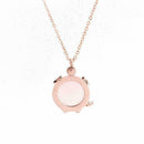 Necklace Lucky Pig Chain Choker Pendant-Rose-Pink-Crystal Women-Accessories