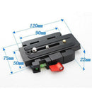 P200 Quick Release Clamp Slide Plate Adapter System for Camera Tripod Ball Head
