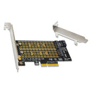 Socket M key M.2 NVMe SSD to PCIe Adapter Card Support PCI Express 3.0 x4