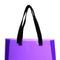 Transparent PVC Shopping Tote Women Shoulder Beach Travel Handbags (Purple)