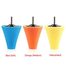 3Pcs Cone Sponge Pads + 2Pcs Ball Hub Polishing Wheel Buffing Car Beauty Wa