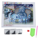 5D DIY diamond painting bath bubble elephant embroidery cross stitch home d Q2S3
