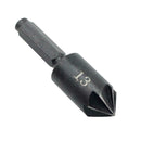 2pcs 7 Flute Countersink Drill Bits 1/4 Hex Shank 10mm 13mm Wood Chamfer