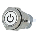 25mm 12V Red Blue Stainless Switch Latching PushButton Waterproof