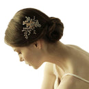 Crystal Flower Leaf Hair Comb Wedding Party Prom Birdal Fashion Hair Jewelry