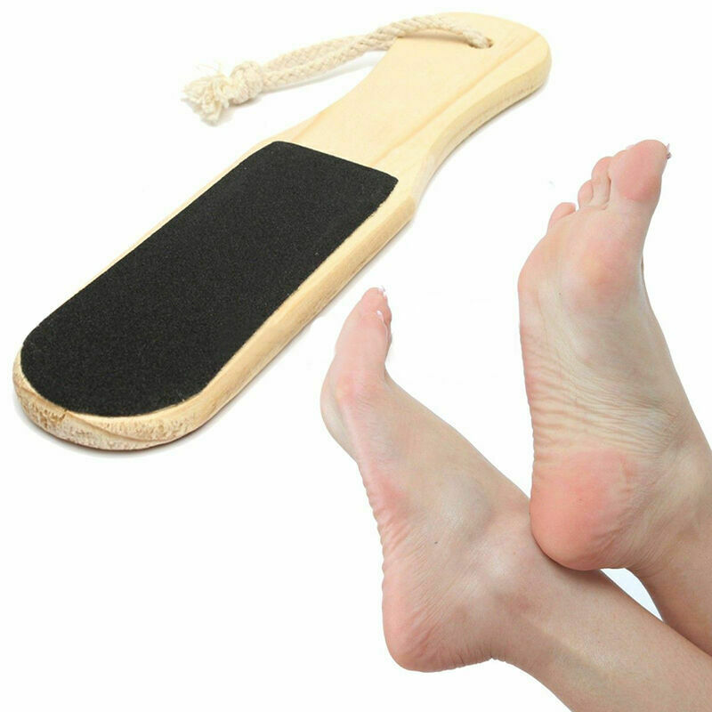 Double Sided Wooden Foot File Callus Rough Hard Skin Pro Tools Uwwj Remover C7N9