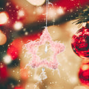 Christmas Tree Pendant Cute Plush Home Festival Ornaments (Star Pink) A