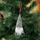5pcs Xmas Tree Hanging Ornaments Christmas Wreathe Santa Pendants (Grey)
