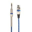 Nylon Braided  1/4 Jack 6.35mm Stereo Male to XLR Female Microphone Cable