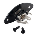 Electric Guitar Bass Cigar Box Parts Jack Plug & Socket Plate Oval with Mounting