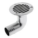 Heavy Duty 1-1/4" Boat Deck Drain Fitting 90 Deg 316 Stainless Steel for Marine