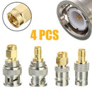 4pcs BNC To SMA Connectors Type Male Female RF Connector Adapter Test Converter