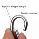 Outdoors Stainless Steel Mountaineering Carabiner Backpack Buckle Keys Holder