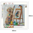 5D DIY Full Drill Diamond Painting Cute Dog Cross Stitch Embroidery Mosaic