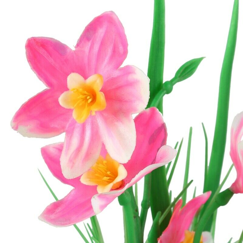 13" Aquarium Decor Plastic Plants Flowers for Fish Tank