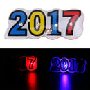 2017 Style LED Flashing Light Up Badge/Brooch Pins New Year