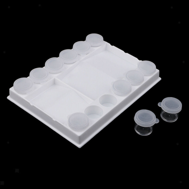 1 Set Painting Pallet Tray Plastic Art Palette for Acrylic / Oil / Watercolor