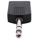 Mono 6.35mm Male Plug to Dual 6.35mm Female Socket Splitter Adapter Connect Y7S3