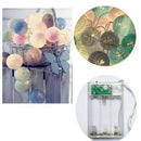 20 Leds Cotton Ball String Lights Ac & Battery Fairy Lights Outdoor Decorat O2O3