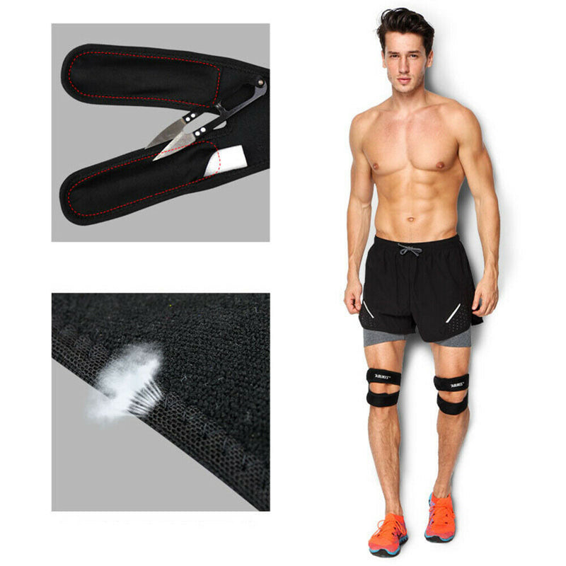 Black Patella Elastic Knee Brace Strap Fastener Knee Support Guard Gym Sports