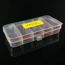 51 Pcs/Set Red Worm High Carbon Steel Fishing Hook For Texas Rig Soft BaitTEUS
