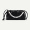 Women Irregular Handbag Alligator PU Chain Crossbody Underarm Bags (Black) A