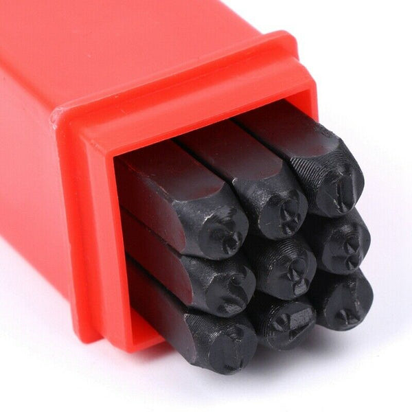 1 Set Numbers Steel Metal Die Leather Stamp Punch Tool Case Kit Craft 5Mm