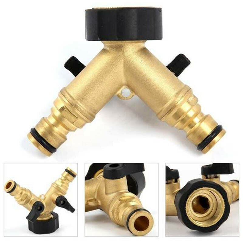 Washing Machine Faucet Nipple Y Valve Diverting Water Separator Garden Hose