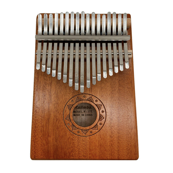 17 Keys Mahogany Wood Kalimba Thumb Finger Piano Musical Instrument (Lotus)