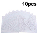10Pcs Romantic Wedding Card Invitation Delicate Carved Heart Decorations