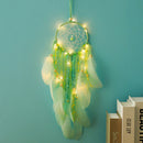 Handmade Feather Crafts Dream Catcher Wind Chimes Wall Hanging Decor With IYY