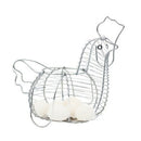 Chicken Egg Holder Basket Figural Metal Wired Storage Rack Kitchen AccessoriO3U3