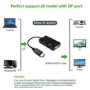 DisplayPort DP Male to HDMI/DVI/VGA Female 3 in 1 Adapter Converter Cable