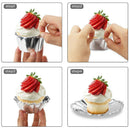 50Pcs Aluminum Foil Cupcake Cups Disposable Muffin Liners Baking Cups Alumi