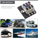 6 Way Blade Fuse Box Holder with LED Light Damp-Proof Block Marine Car Boat I1L8